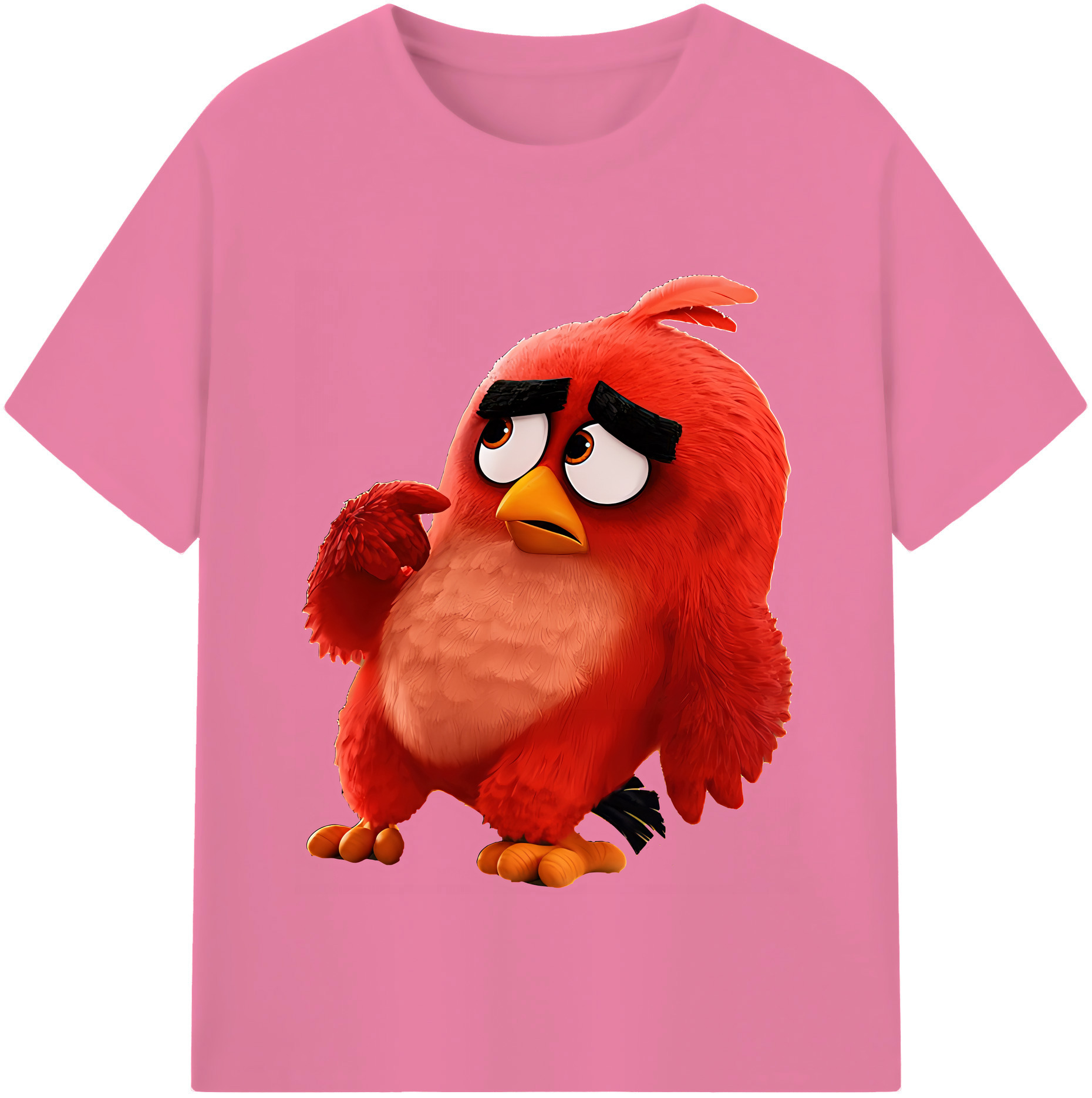 （画像用） Angry Birds アングリーバード 綿100％半袖Tシャツ（フロントプリント）